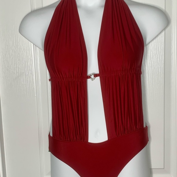 🎈Red Bathing suit 🩱 New Size Medium Petite - Picture 2 of 12